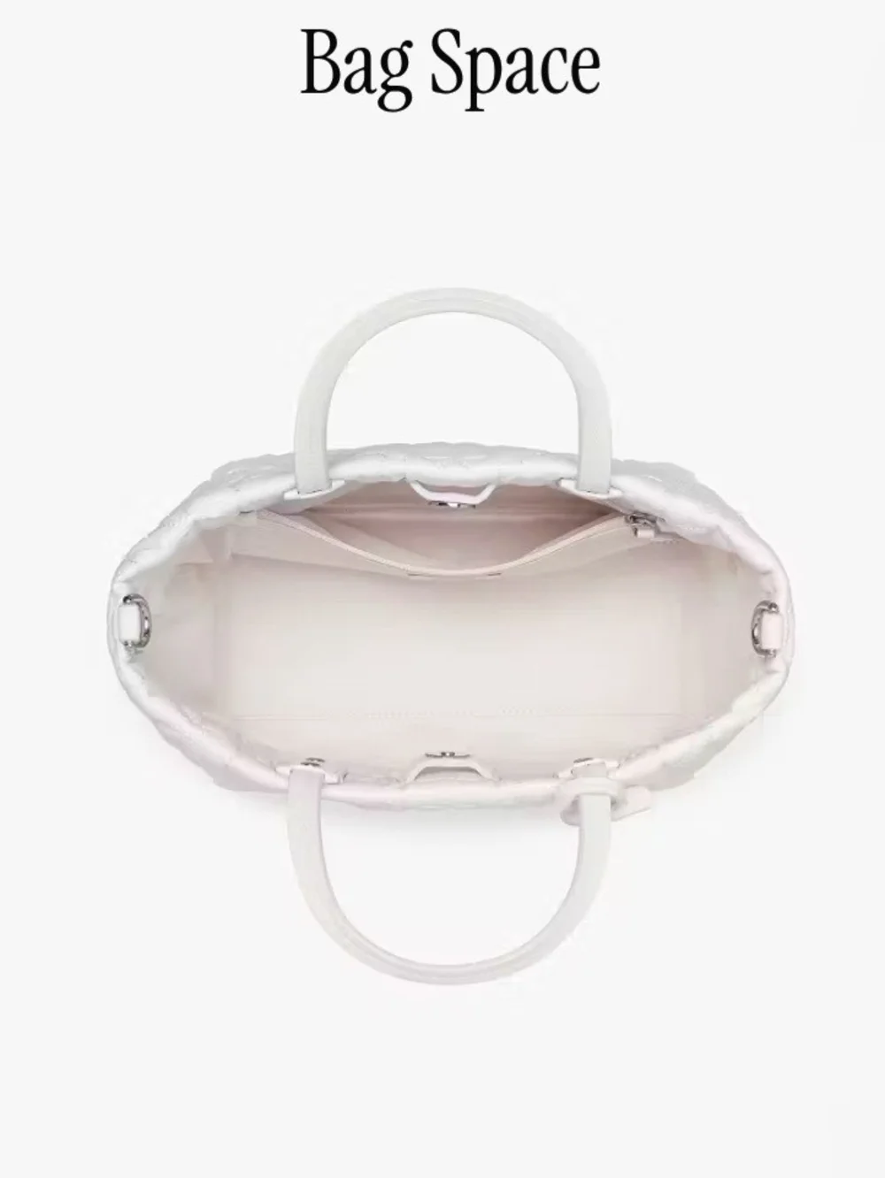 kate spade Tilly White Quilted Small Tote Bag with Detachable Strap. NWT.